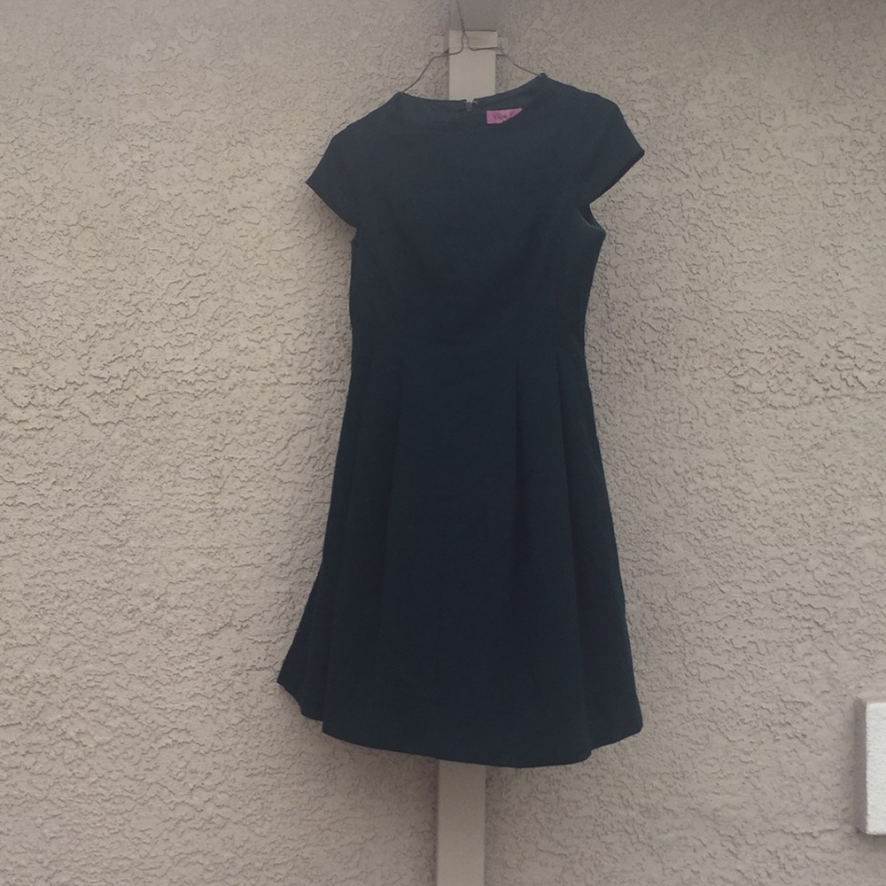 Hunter green a line dress